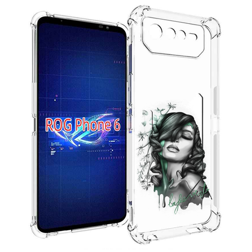 Чехол MyPads Девушка 2 для Asus ROG Phone 6 задняя-панель-накладка-бампер