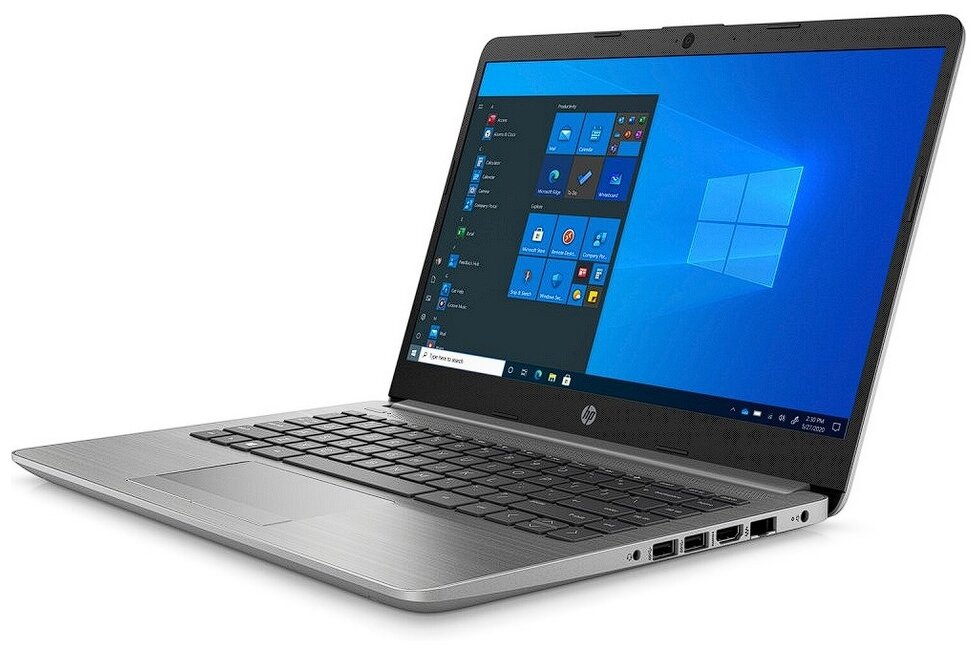 14 Ноутбук HP 245 G8 1920x1080 AMD Ryzen 5 3500U 21 ГГц RAM 8 ГБ DDR4 SSD 256 ГБ AMD Radeon Graphics Windows 10 Home 43W38EA серебристый