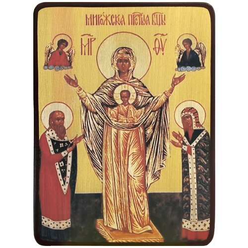 Икона Мирожская Божией Матери, размер 14 х 19 см икона почаевская божией матери размер 14 х 19 см