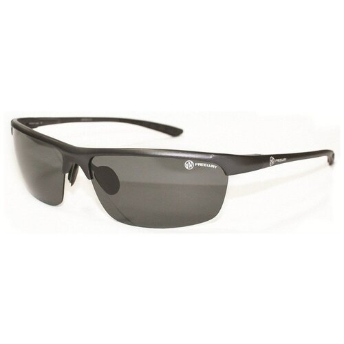 фото Солнцезащитные очки freeway, прямоугольные, оправа: пластик, поляризационные, для мужчин, серый