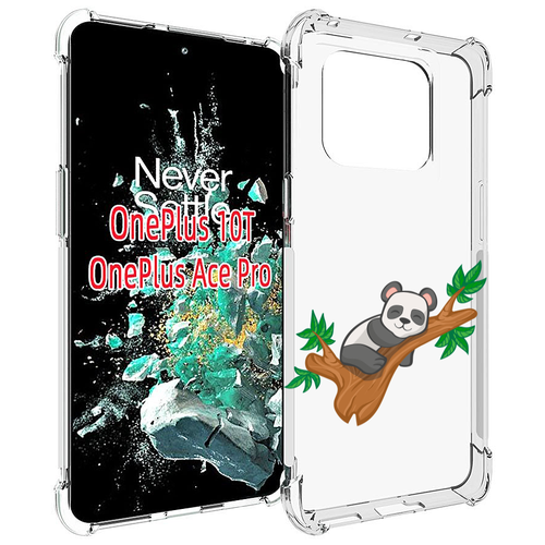 Чехол MyPads панда-на-деревце для OnePlus 10T задняя-панель-накладка-бампер