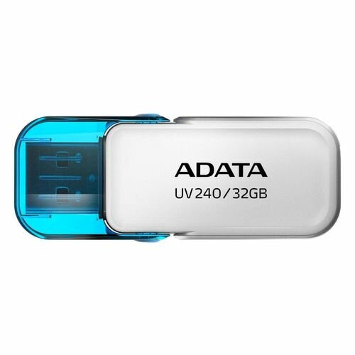 Флешка USB A-Data UV240 32ГБ, USB2.0, белый и голубой [auv240-32g-rwh]