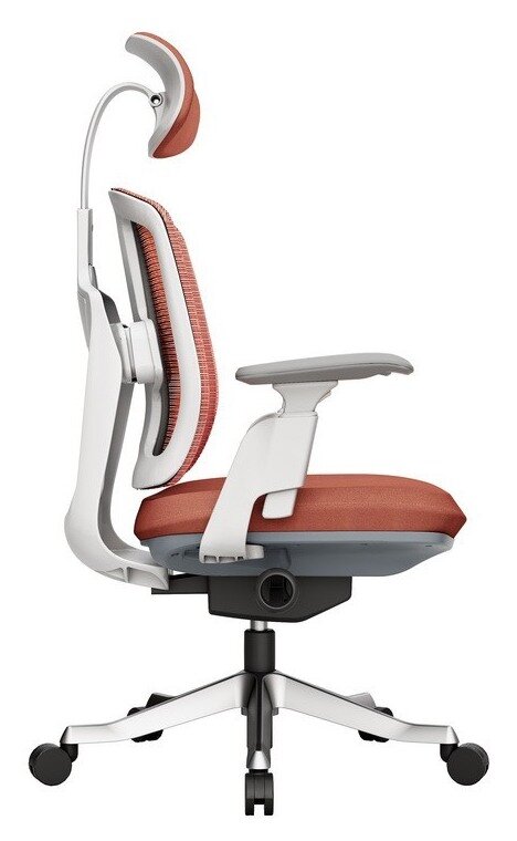 Ортопедическое офисное кресло FALTO-ORTO-BIONIC A92W MESH WH RED (каркас светлый/ сетка-ткань RED) - фотография № 3