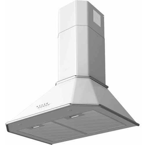 Купольная вытяжка для кухни 60 см классический дизайн Korting KHC 6839 IX белого цвета с хромированной фурнитурой кнопочное управление мощность 850 м3ч 3 режима LED подсветка 2399000₽