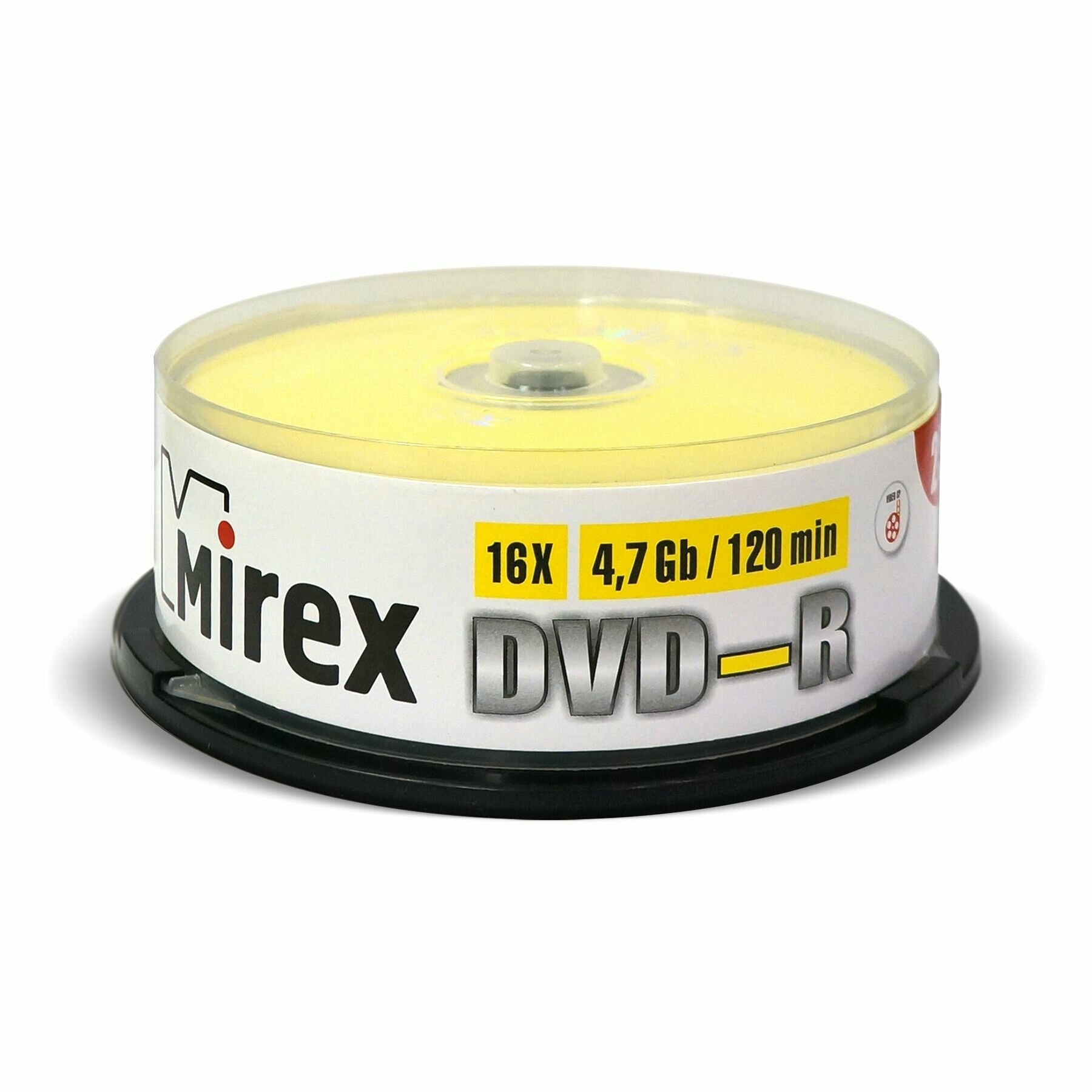 Диск DVD-R Mirex 4,7GB 16X Cake box 25 шт