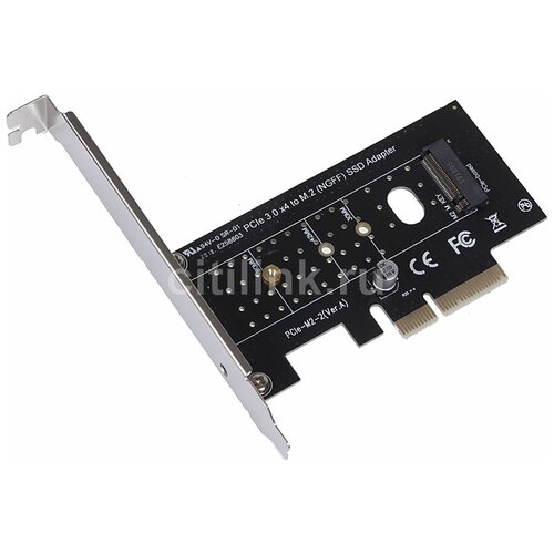 Адаптер PCI-E M.2 NGFF for SSD V2 + Heatsink Ret адаптер pci e extension cable for m 2 ssd 40 cm ret