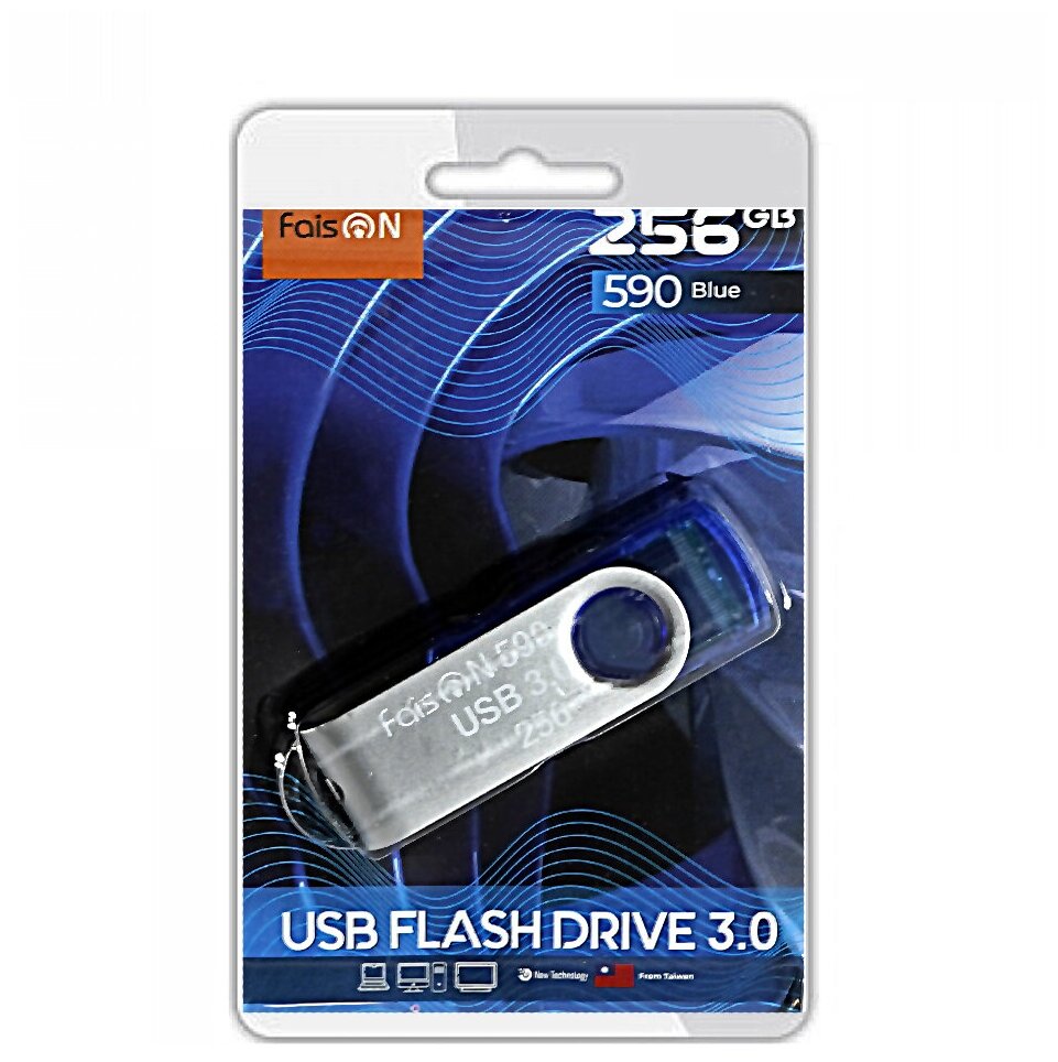 Флешка FaisON 256Gb ,590, USB 3.0, синий