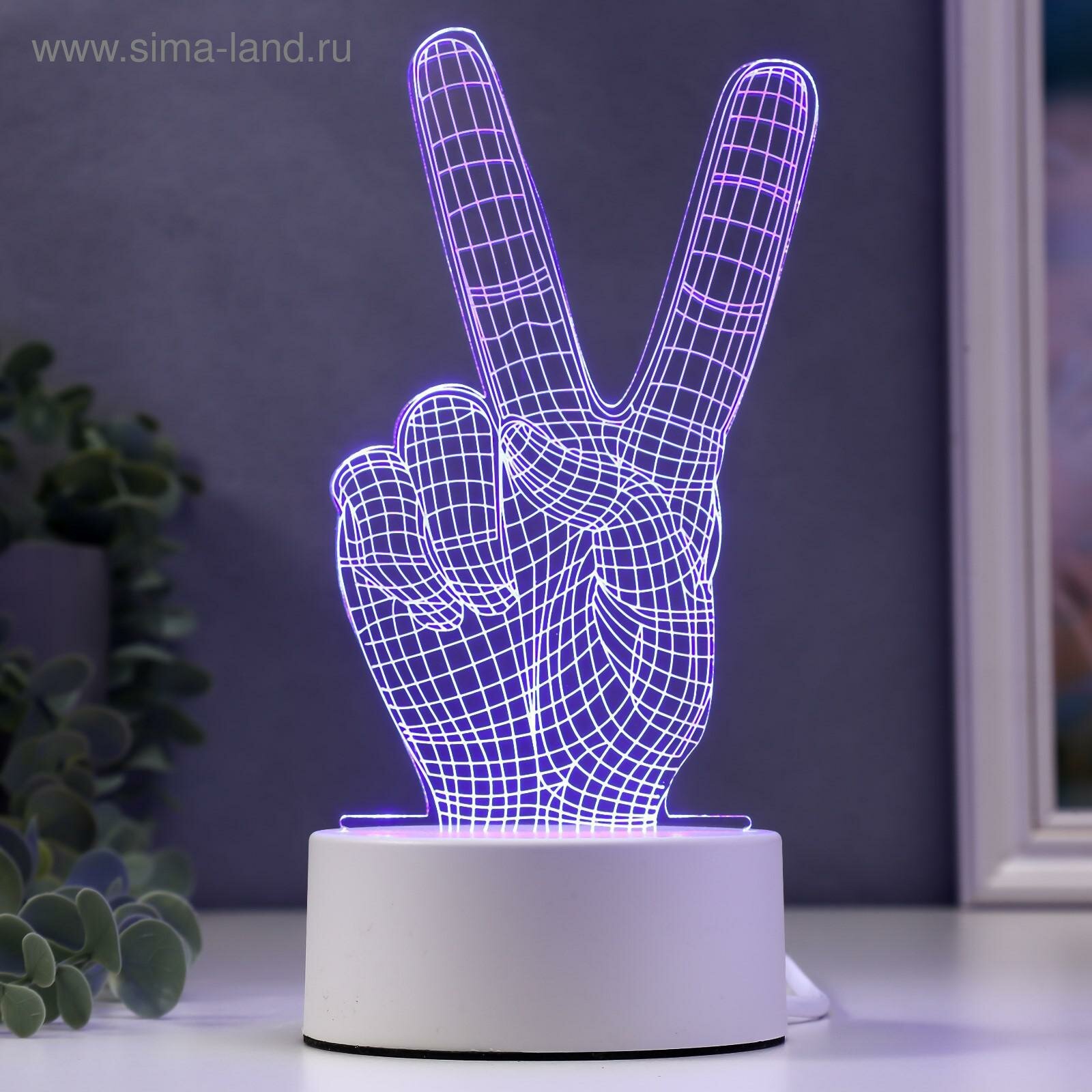 Светильник "Победа" LED RGB от сети 9,5х10х19 см - фотография № 4