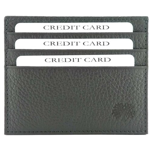 фото Кредитница qoper, натуральная кожа, 6 карманов для карт, для женщин, серый