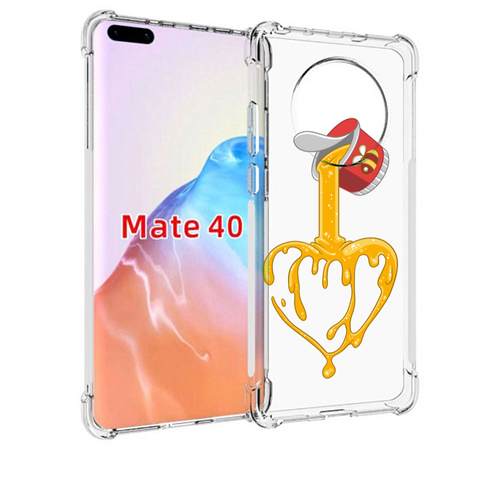 Чехол MyPads медовое сердце для Huawei Mate 40 / Mate 40E задняя-панель-накладка-бампер