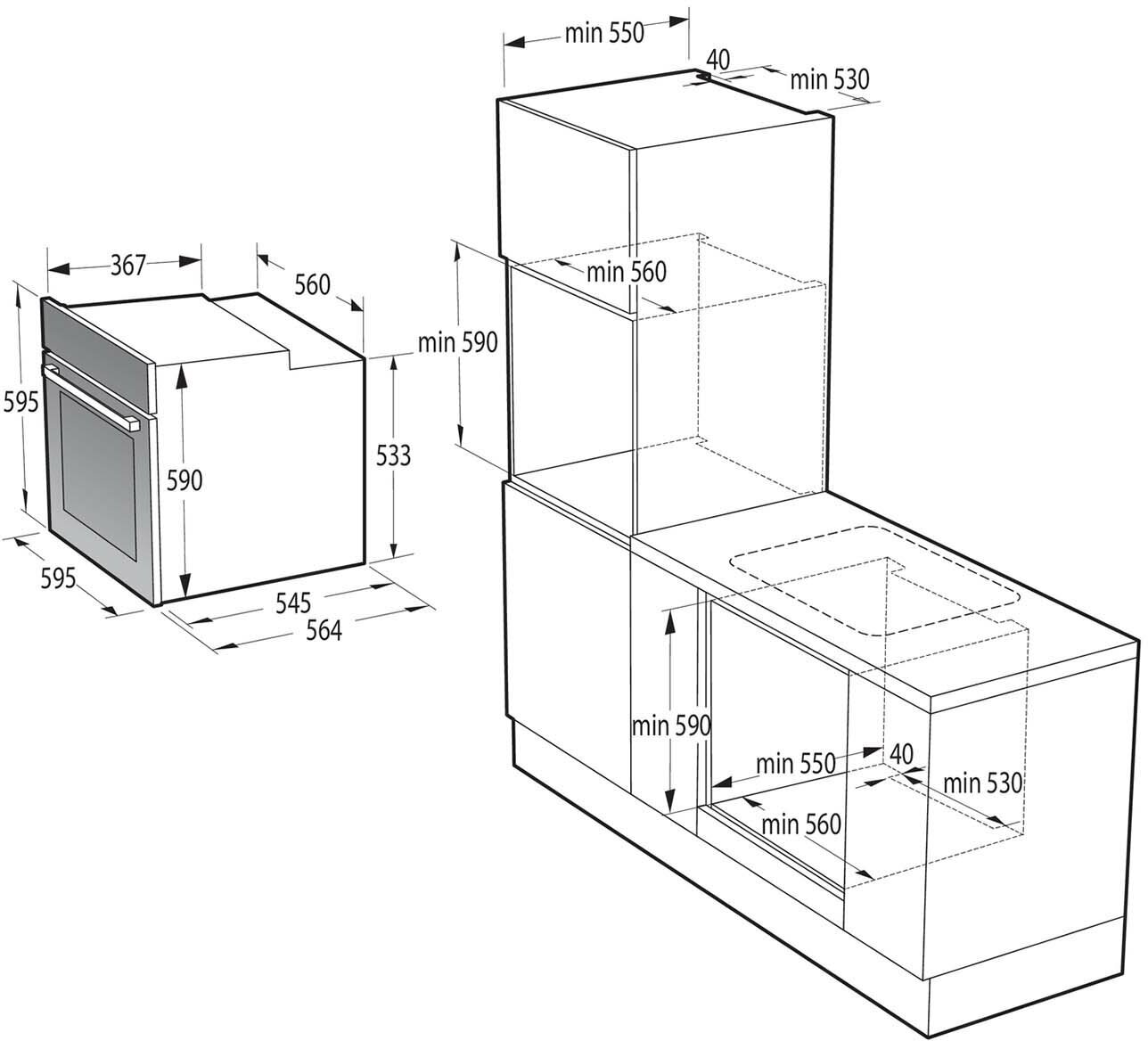 Электрический духовой шкаф Gorenje BO6737E02BG