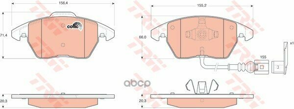 К-Т Дисков. Тормоз. Колодок TRW арт. GDB1550