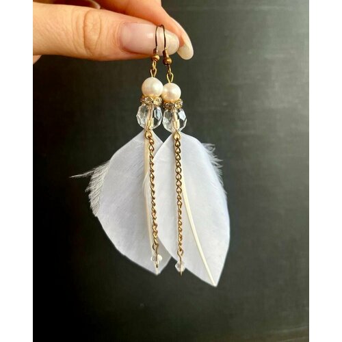 Серьги Bird Russian Mood, белый