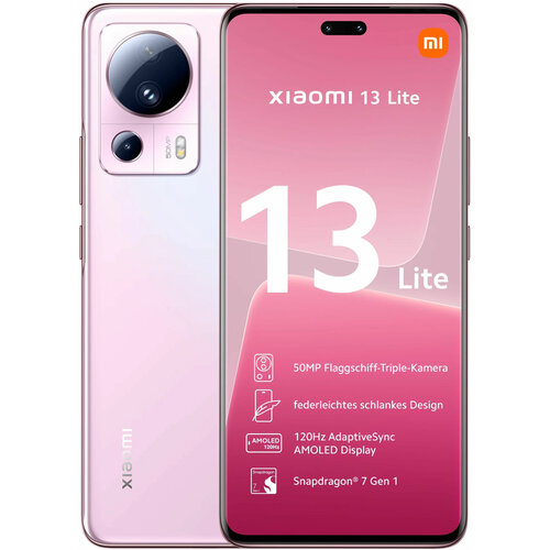 Смартфон Xiaomi 13 Lite 8/128 ГБ Global, Dual nano SIM, розовый смартфон xiaomi 12x 8 128 гб global dual nano sim синий