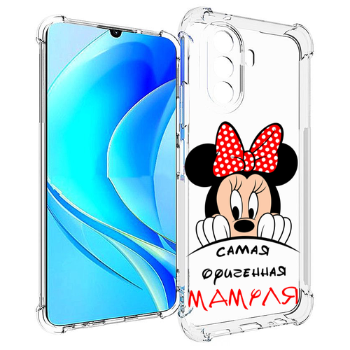 Чехол MyPads Самая лучшая мамуля Мини Маус для Huawei Nova Y70 / Nova Y70 Plus (MGA-LX9N) / Huawei Enjoy 50 задняя-панель-накладка-бампер чехол mypads мини инопланетяне для huawei nova y70 nova y70 plus mga lx9n huawei enjoy 50 задняя панель накладка бампер