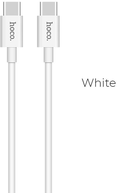 Кабель USB-C HOCO X23 Skilled, Type-C - Type-C, 3A, 1 м, белый