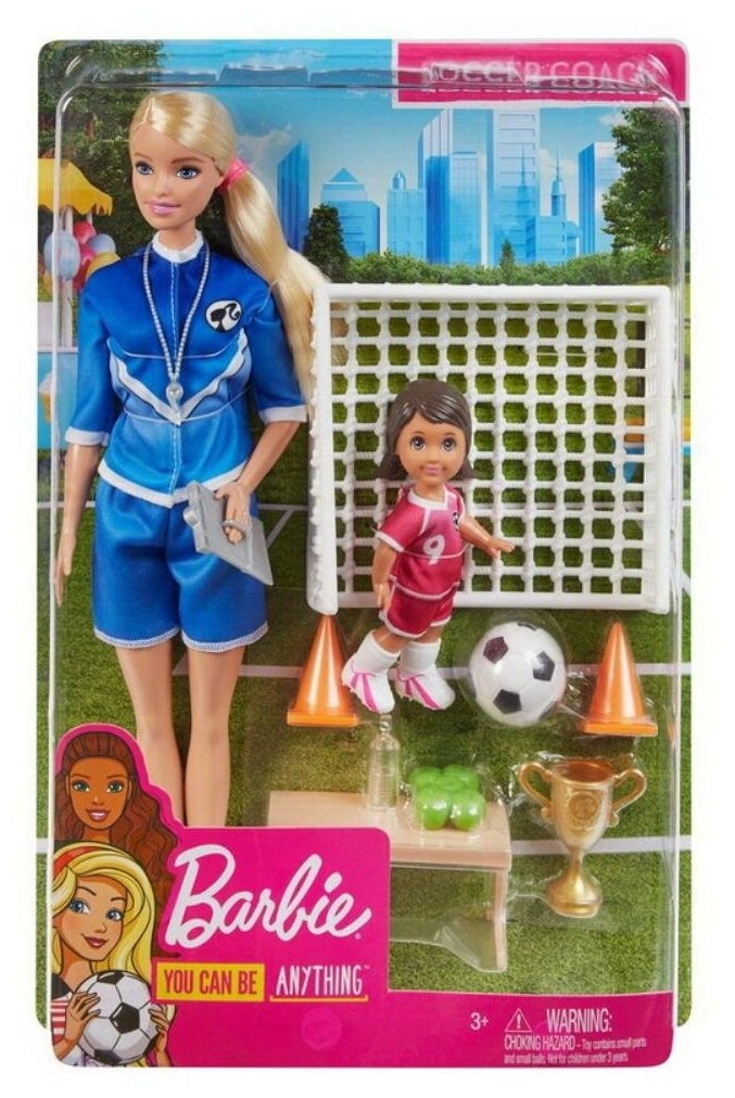 Игровой набор Mattel Barbie Футбольный тренер GLM47