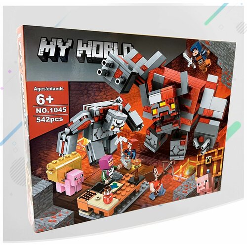 Конструктор Битва за красную пыль 1045, My World 542 деталей конструктор lego minecraft 21163 битва за красную пыль 504 дет