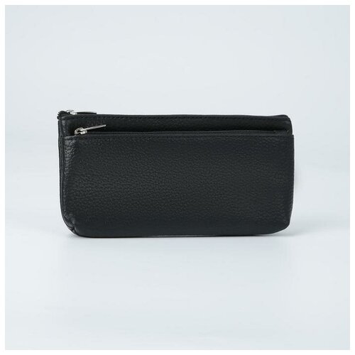 фото Кошелек на молнии, цвет черный максим