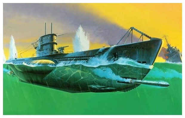 Постер на холсте Подлодка (Submarine) №1 48см. x 30см.