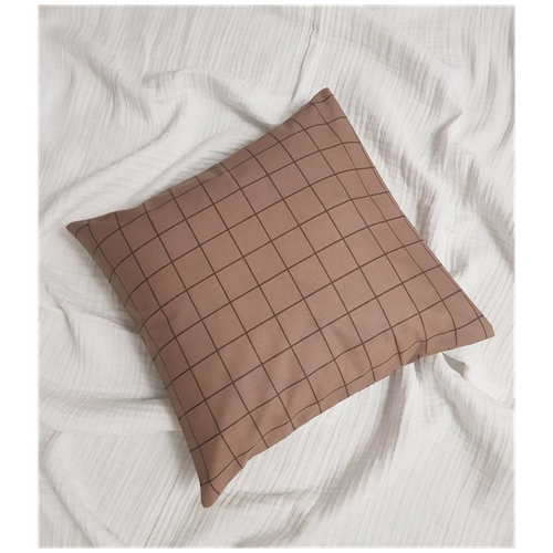 Наволочка на подушку Давид 51x102, перкаль, коричневый