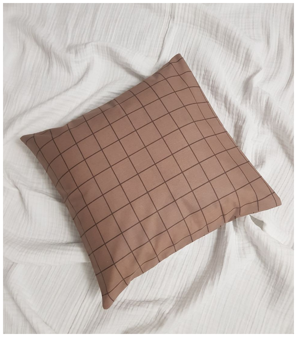 Наволочка на подушку Давид 80x80, перкаль, коричневый