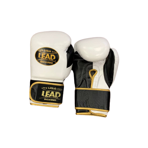 фото Перчатки боксерские elite gloves 3.0 (white black gold) - leaders - белый - 12 oz