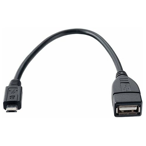 Переходник Perfeo USB 2.0 A (F) - Micro USB B (M), 0.2m (U4202) кабель atcom otg at9174 usb a m microusb 0 8 m at9174