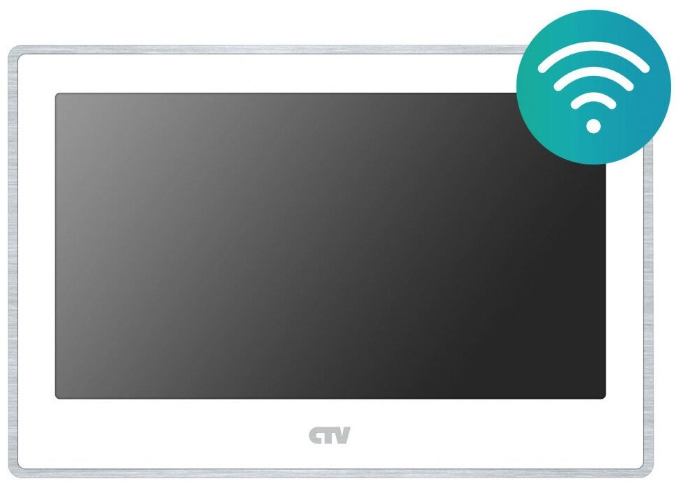 Монитор видеодомофона CTV-M5702 с Wi-Fi , 7, Full HD, Touch Screen, внешняя Wi-Fi антенна (Белый)