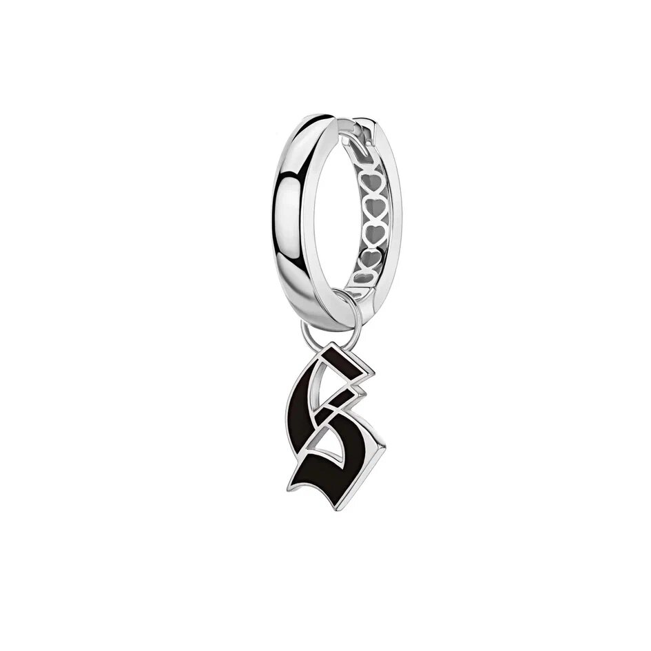 Моносерьга COBRA JEWELRY, белое золото, 585 проба