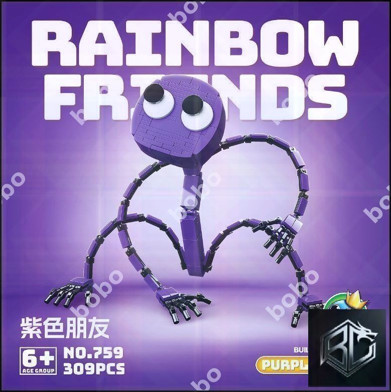 Эксклюзивный набор Roblox Rainbow Friends на 309 элементов, совместимый с конструкторами LiananGUODONG