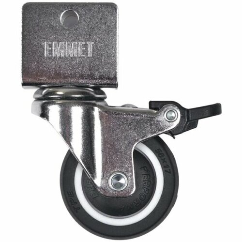 Комплект мебельных колес Emmet со стопором п-образная пята 17 мм в комплекте 4 шт 1800₽