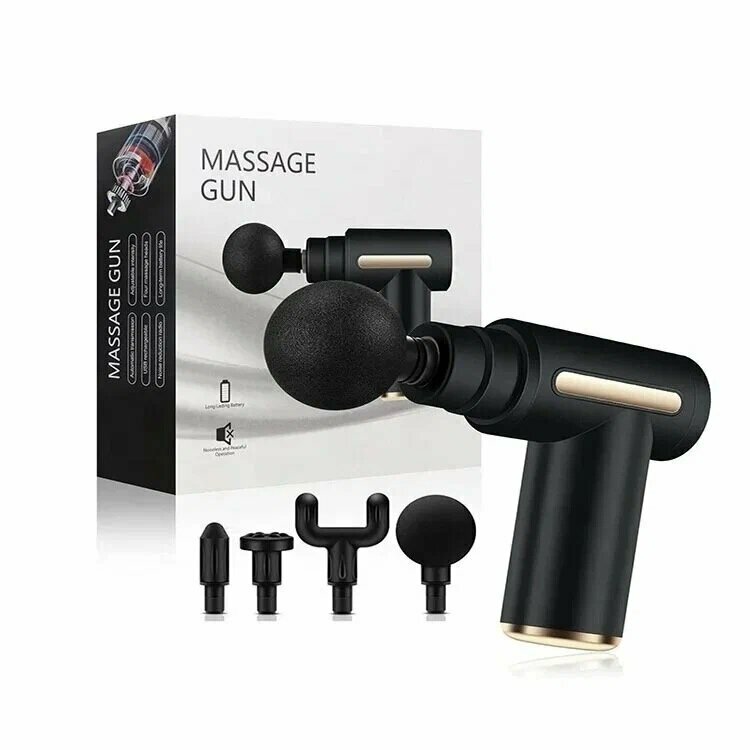 ORginal Перкуссионный массажер для тела электрический Mini Massage Gun, черный, 1 уп.