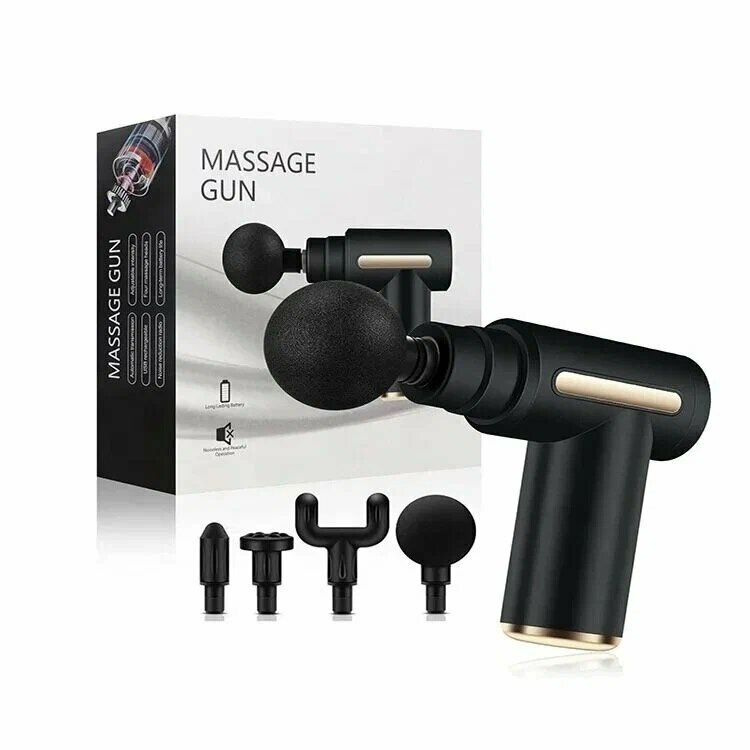 фото ORginal Перкуссионный массажер для тела электрический VIRG Mini Massage Gun, черный, 1 уп.