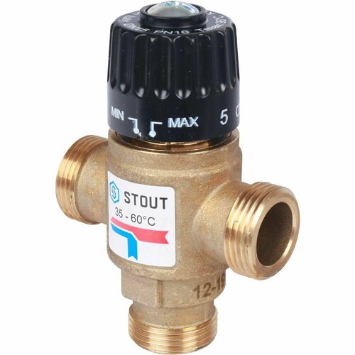 Термостатический смесительный клапан для систем отопления и ГВС 3/4 резьба STOUT SVM-0120-166020