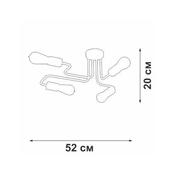 Люстра Vitaluce V4196-0/4PL, 4xE27 макс. 40Вт - фото №9
