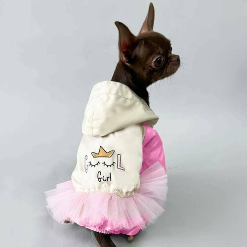 Комбинезон для собак утепленный, дождевик для собак мелких пород Puffy Cool girl