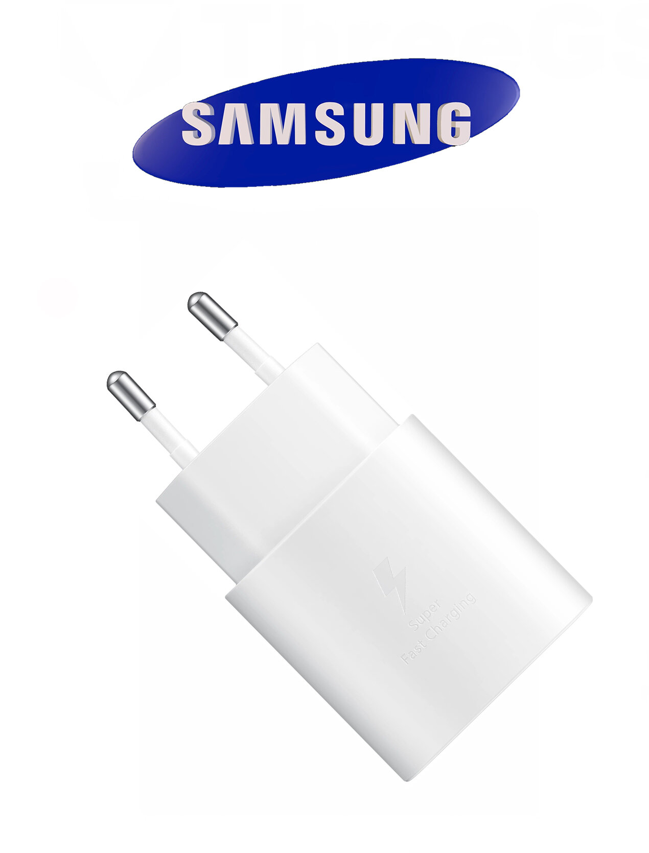 Зарядное устройство Samsung 25W EP-TA800, сетевое, USB-C, 25Вт, белое — фото 1