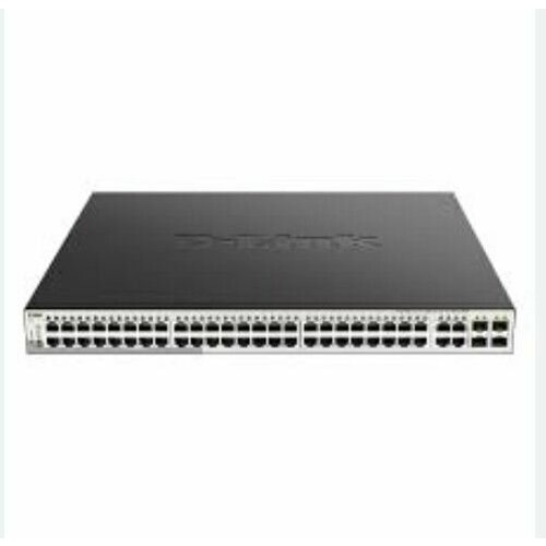 Коммутатор D-Link DGS-1210-52MPF Smart L2 Switch 48х1000Base-T PoE 4хCombo 1000Base-TSFP PoE Budget 370W Compact CLI 77936₽
