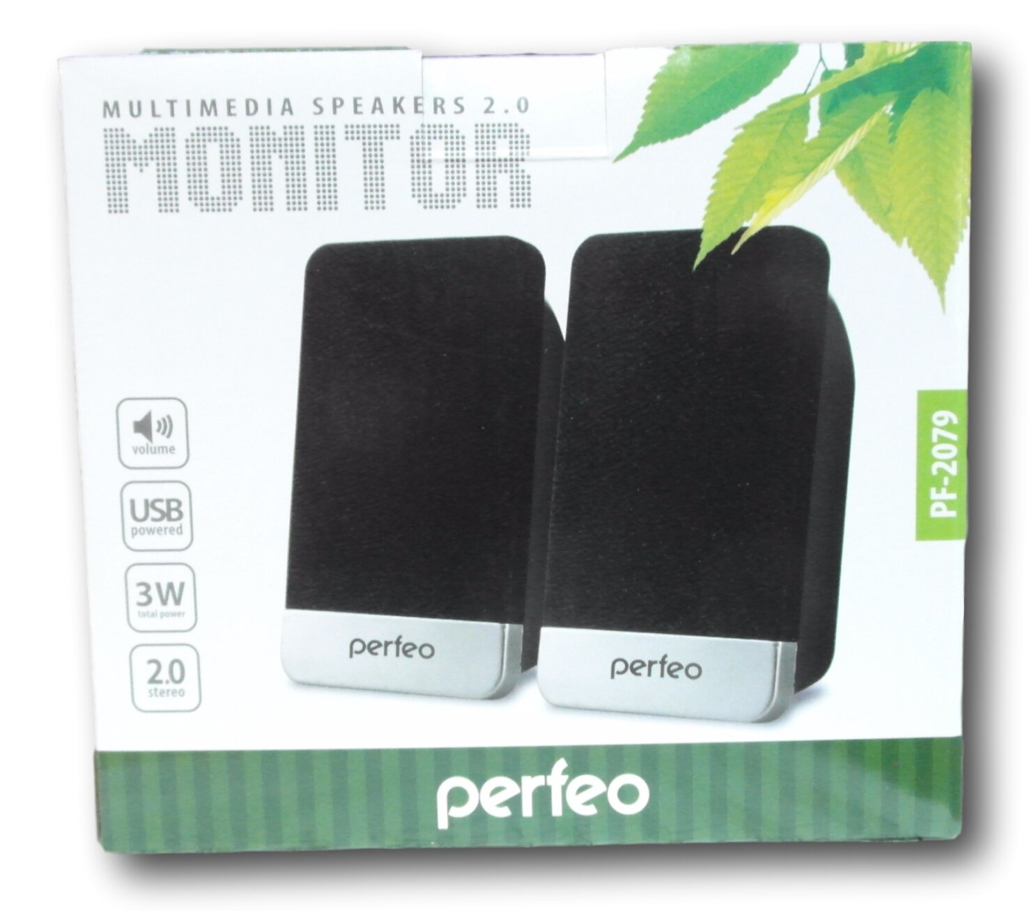 Колонки Perfeo "MONITOR" 2.0, мощность 2х3 Вт (RMS), чёрн, USB (PF-2079)