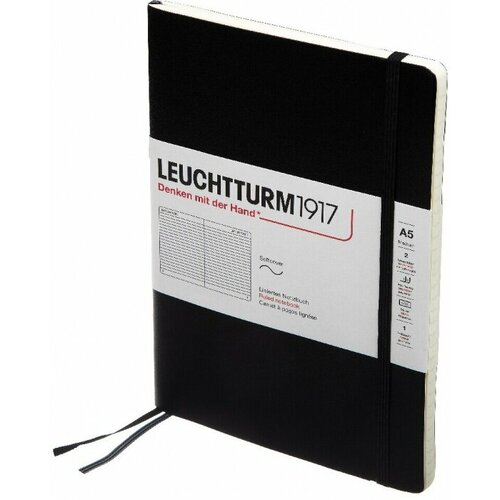 Leuchtturm 308290 Блокнот leuchtturm classic a5 80 гм2 123 стр в линейку мягкая обложка черный 3059₽