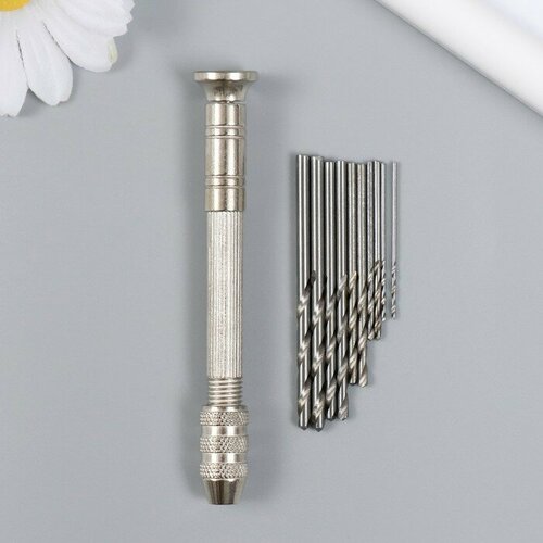 Ручной инструмент для сверления 9х14 см спиральные сверла 10 шт 1-3мм 902₽