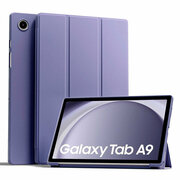 Чехол для планшета Samsung Galaxy Tab A9 (2023) 8.7 дюйма (SM-X110/X115), из мягкого силикона, трансформируется в подставку (дымчато-фиолетовый)