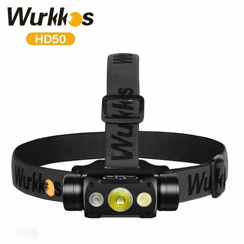 Налобный фонарь Wurkkos HD50 4000-Люмен, красный и белый свет (комплект с аккумулятором 21700 Li-Ion)