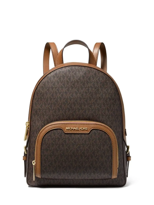 Рюкзак MICHAEL KORS Michael Kors Jaycee Medium Logo Backpack Brown Михаэль Корс Коричневый рюкзак золотая фурнитура средний размер с лого 35S2G8TB2B, фактура матовая, гладкая, коричневый