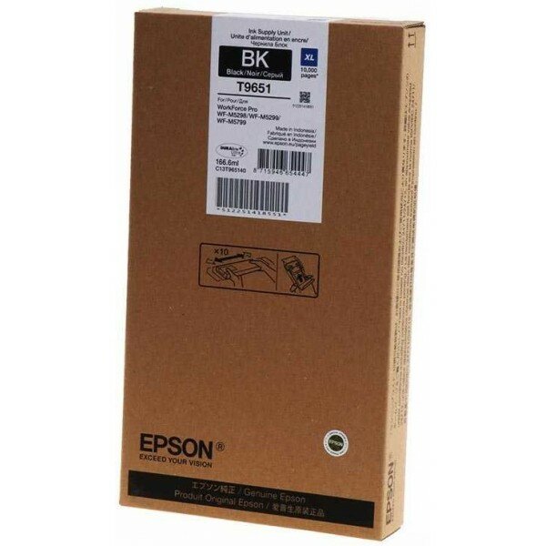 T9651 / C13T965140 Epson оригинальный черный картридж для Epson WorkForce Pro WF-M5299DW/ WF-M5799DW