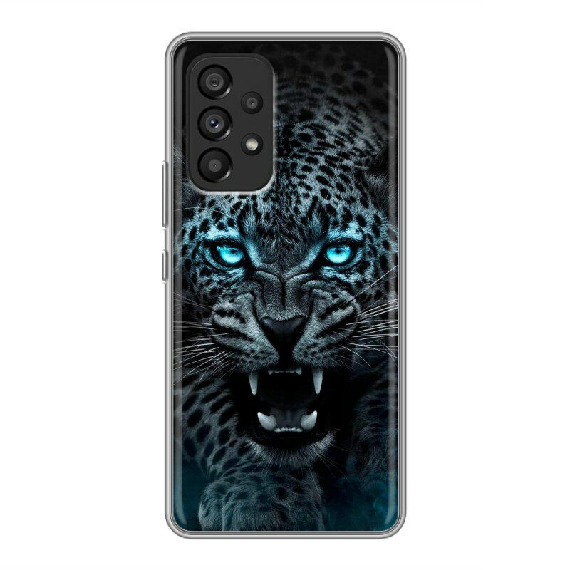 Дизайнерский силиконовый чехол для Самсунг Галакси А73 5G / Samsung Galaxy A73 5G Темный леопард
