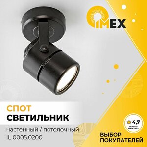 Спот настенно - потолочный IMEX IL.0005.0200, черный