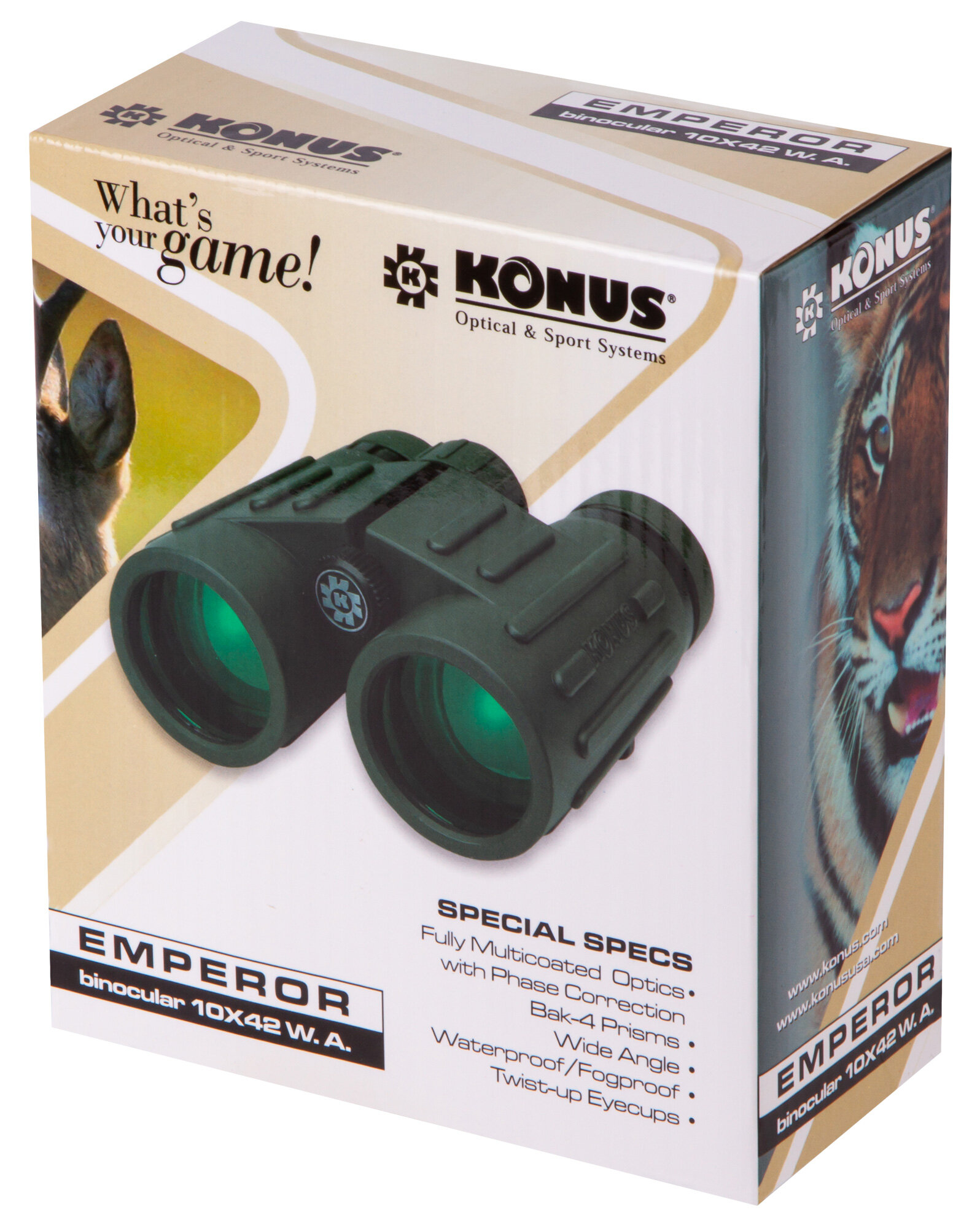 Бинокль Konus Emperor 10x42 WA Green - фото №11