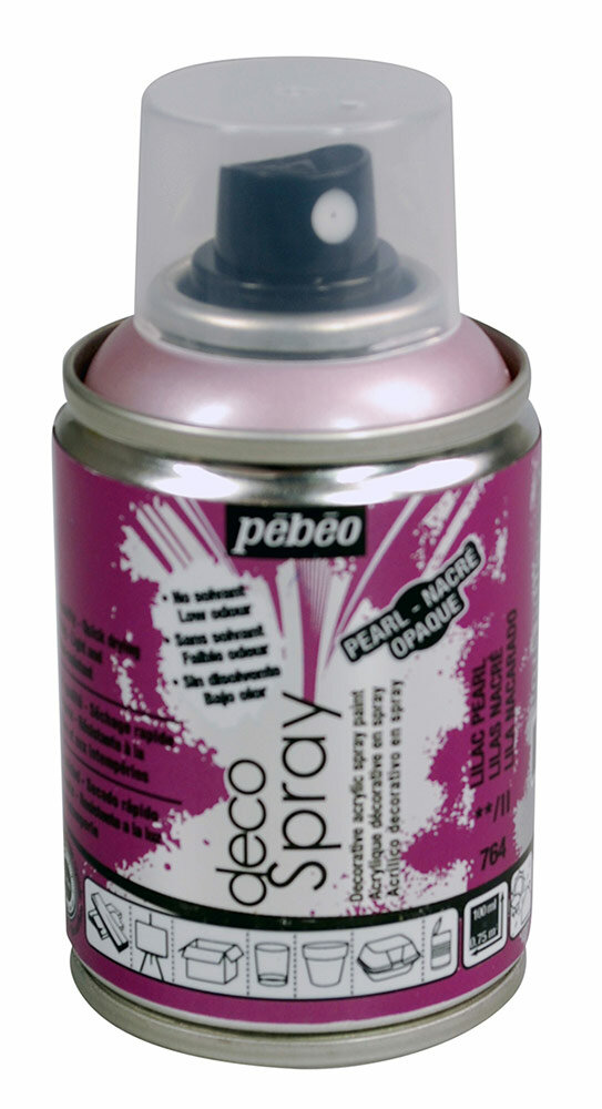 Краска на водной основе Pebeo decoSpray, (аэрозоль), 100 мл, лиловый перламутровый